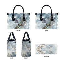 The Eagle Spirit Native American Leather Bag Soaring Bald Eagle and Tribal Feathers Watercolor Sky - Wonder Print Shop