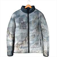 The Eagle Spirit Native American Padded Jacket Soaring Bald Eagle and Tribal Feathers Watercolor Sky - Wonder Print Shop