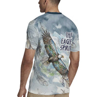 The Eagle Spirit Native American Rugby Jersey Soaring Bald Eagle and Tribal Feathers Watercolor Sky - Wonder Print Shop