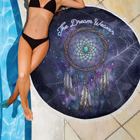 Dreamcatcher Native American Beach Blanket Feathers and Starry Night Sky The Dream Weaver Theme - Wonder Print Shop