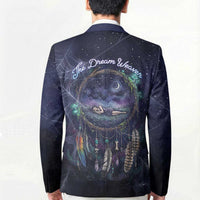 Dreamcatcher Native American Blazer Feathers and Starry Night Sky The Dream Weaver Theme - Wonder Print Shop
