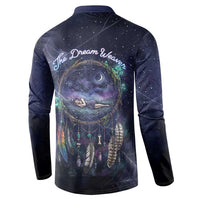Dreamcatcher Native American Button Sweatshirt Feathers and Starry Night Sky The Dream Weaver Theme - Wonder Print Shop