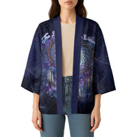 Dreamcatcher Native American Kimono Feathers and Starry Night Sky The Dream Weaver Theme - Wonder Print Shop