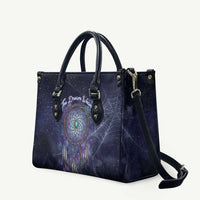 Dreamcatcher Native American Leather Bag Feathers and Starry Night Sky The Dream Weaver Theme - Wonder Print Shop