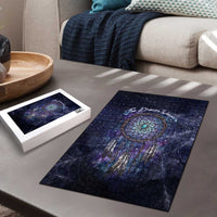Dreamcatcher Native American Puzzle Feathers and Starry Night Sky The Dream Weaver Theme - Wonder Print Shop