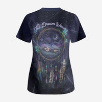Dreamcatcher Native American Scrub Top Feathers and Starry Night Sky The Dream Weaver Theme - Wonder Print Shop