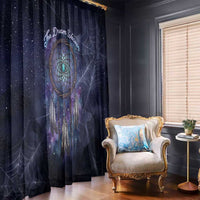 Dreamcatcher Native American Window Curtain Feathers and Starry Night Sky The Dream Weaver Theme - Wonder Print Shop
