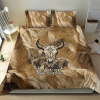 Buffalo Skull Native American Bedding Set Tribal Symbols and Mountain Scene Great Herd and Plains Guardians - Wonder Print Shop