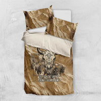 Buffalo Skull Native American Bedding Set Tribal Symbols and Mountain Scene Great Herd and Plains Guardians - Wonder Print Shop
