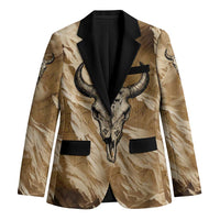 Buffalo Skull Native American Blazer Tribal Symbols and Mountain Scene Great Herd and Plains Guardians - Wonder Print Shop