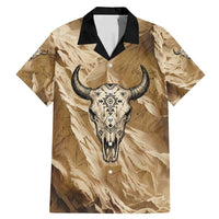 Buffalo Skull Native American Family Matching Mermaid Dress and Hawaiian Shirt Tribal Symbols and Mountain Scene Great Herd and Plains Guardians - Wonder Print Shop