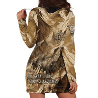 Buffalo Skull Native American Hoodie Dress Tribal Symbols and Mountain Scene Great Herd and Plains Guardians - Wonder Print Shop