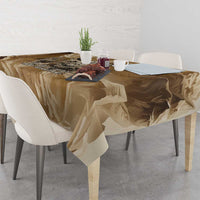 Buffalo Skull Native American Tablecloth Tribal Symbols and Mountain Scene Great Herd and Plains Guardians - Wonder Print Shop