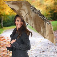 Buffalo Skull Native American Umbrella Tribal Symbols and Mountain Scene Great Herd and Plains Guardians - Wonder Print Shop