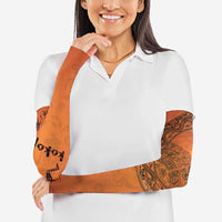 Kokopelli Tribal Arm Sleeves Native American Southwestern Petroglyph Patterns Sunset Landscape - Wonder Print Shop