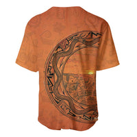 Kokopelli Tribal Baseball Jersey Native American Southwestern Petroglyph Patterns Sunset Landscape - Wonder Print Shop