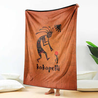 Kokopelli Tribal Blanket Native American Southwestern Petroglyph Patterns Sunset Landscape - Wonder Print Shop