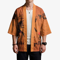 Kokopelli Tribal Kimono Native American Southwestern Petroglyph Patterns Sunset Landscape - Wonder Print Shop