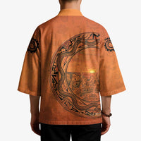 Kokopelli Tribal Kimono Native American Southwestern Petroglyph Patterns Sunset Landscape - Wonder Print Shop
