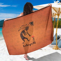 Kokopelli Tribal Sarong Native American Southwestern Petroglyph Patterns Sunset Landscape - Wonder Print Shop