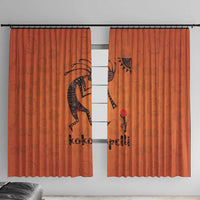 Kokopelli Tribal Window Curtain Native American Southwestern Petroglyph Patterns Sunset Landscape - Wonder Print Shop