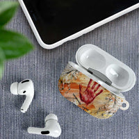 Native American Red Handprint AirPods Case Watercolor Paint Splash and Brave Horse Art - Wonder Print Shop