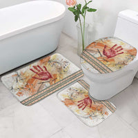 Native American Red Handprint Bathroom Set Watercolor Paint Splash and Brave Horse Art - Wonder Print Shop