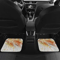 Native American Red Handprint Car Mats Watercolor Paint Splash and Brave Horse Art - Wonder Print Shop