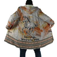 Native American Red Handprint Cloak Watercolor Paint Splash and Brave Horse Art - Wonder Print Shop