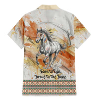 Native American Red Handprint Family Matching Mermaid Dress and Hawaiian Shirt Watercolor Paint Splash and Brave Horse Art - Wonder Print Shop
