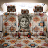 Sitting Bull Portrait Back Car Seat Cover Native American Tipi with Feathers and Spears Indigenous Pride - Wonder Print Shop