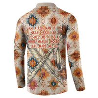 Sitting Bull Portrait Button Sweatshirt Native American Tipi with Feathers and Spears Indigenous Pride - Wonder Print Shop
