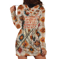 Sitting Bull Portrait Hoodie Dress Native American Tipi with Feathers and Spears Indigenous Pride - Wonder Print Shop