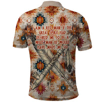 Sitting Bull Portrait Polo Shirt Native American Tipi with Feathers and Spears Indigenous Pride - Wonder Print Shop