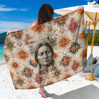Sitting Bull Portrait Sarong Native American Tipi with Feathers and Spears Indigenous Pride - Wonder Print Shop