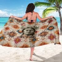 Sitting Bull Portrait Sarong Native American Tipi with Feathers and Spears Indigenous Pride - Wonder Print Shop