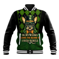 In My Veins Flows The Blood Of Irish Rebels Baseball Jacket - Wonder Print Shop