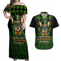In My Veins Flows The Blood Of Irish Rebels Couples Matching Off Shoulder Maxi Dress and Hawaiian Shirt - Wonder Print Shop