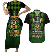 In My Veins Flows The Blood Of Irish Rebels Couples Matching Short Sleeve Bodycon Dress and Hawaiian Shirt - Wonder Print Shop