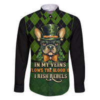 In My Veins Flows The Blood Of Irish Rebels Family Matching Off Shoulder Long Sleeve Dress and Hawaiian Shirt - Wonder Print Shop