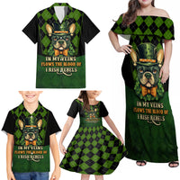 In My Veins Flows The Blood Of Irish Rebels Family Matching Off Shoulder Maxi Dress and Hawaiian Shirt - Wonder Print Shop