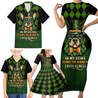 In My Veins Flows The Blood Of Irish Rebels Family Matching Short Sleeve Bodycon Dress and Hawaiian Shirt - Wonder Print Shop