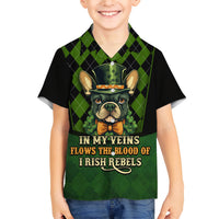 In My Veins Flows The Blood Of Irish Rebels Family Matching Short Sleeve Bodycon Dress and Hawaiian Shirt - Wonder Print Shop