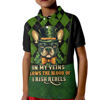 In My Veins Flows The Blood Of Irish Rebels Kid Polo Shirt - Wonder Print Shop