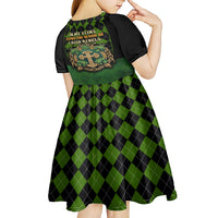 In My Veins Flows The Blood Of Irish Rebels Kid Short Sleeve Dress - Wonder Print Shop