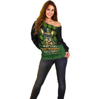 In My Veins Flows The Blood Of Irish Rebels Off Shoulder Sweater - Wonder Print Shop