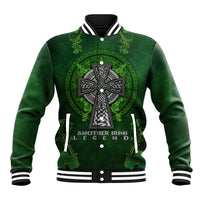 Irish Cross Mix With Shamrock Floral Baseball Jacket - Wonder Print Shop