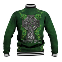 Irish Cross Mix With Shamrock Floral Baseball Jacket - Wonder Print Shop