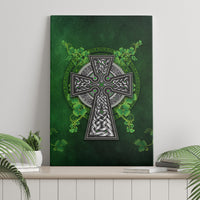 Irish Cross Mix With Shamrock Floral Canvas Wall Art - Wonder Print Shop