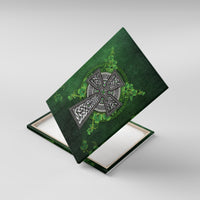 Irish Cross Mix With Shamrock Floral Canvas Wall Art - Wonder Print Shop